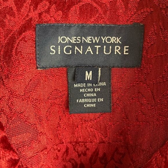 Jones New York Signature Full Zip Red Jacket Size M EUC - Picture 10 of 10